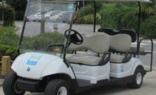 Golf cart at a golf course